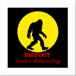 Bigfoot Social Distancing Posters and Art